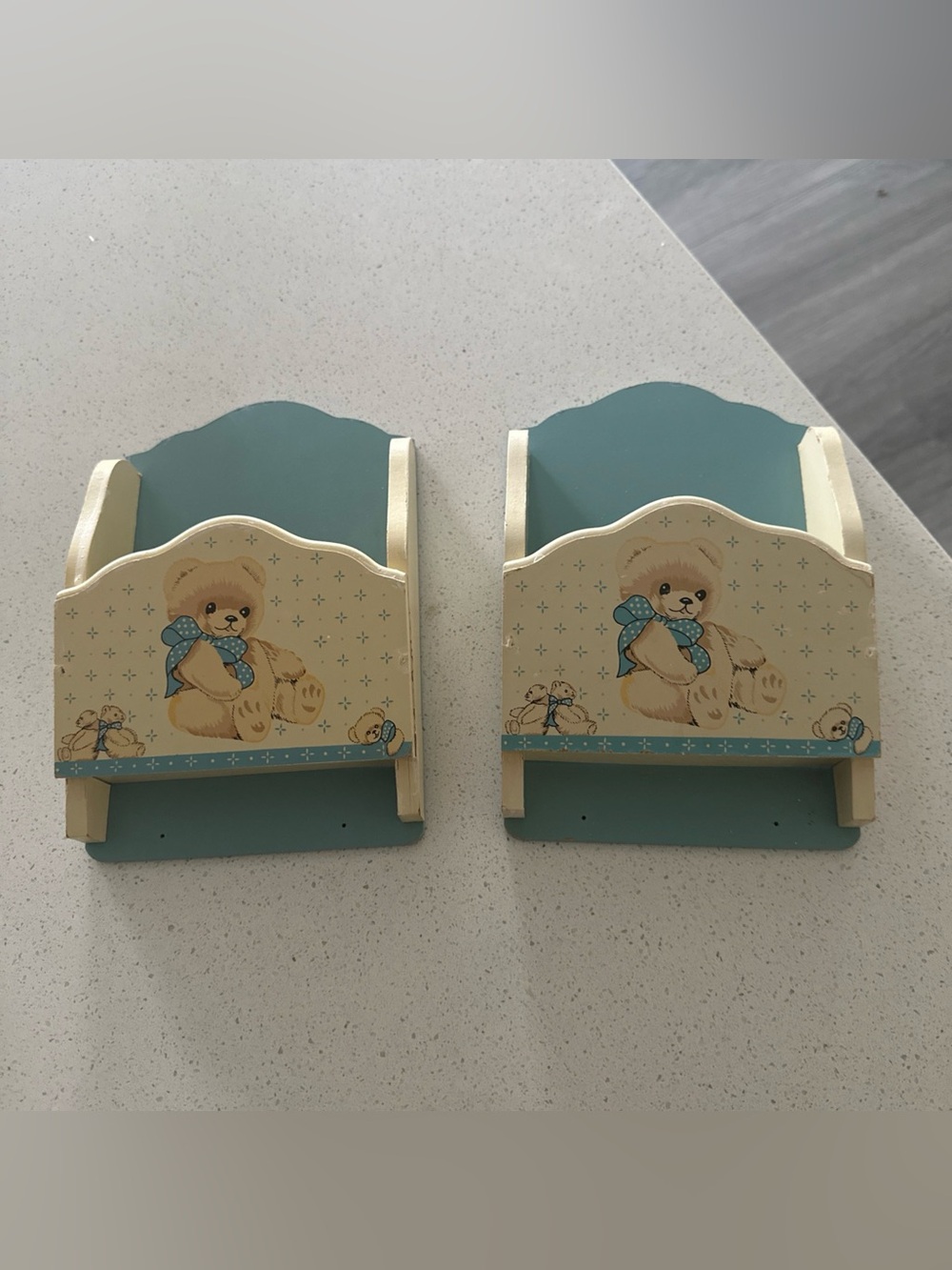 2 Country Bear by Tienshan Wood Mail Holder.